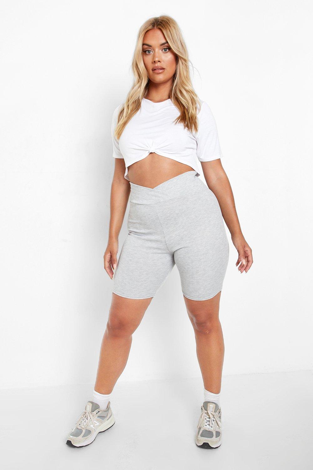 Pantalones cortos altos de cintura deals